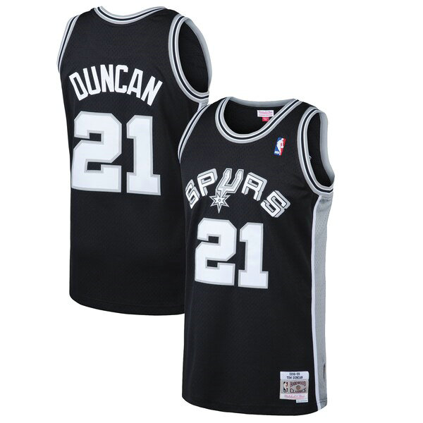Camiseta Tim Duncan 21 San Antonio Spurs 1998-1999 Classics Swingman Negro Hombre